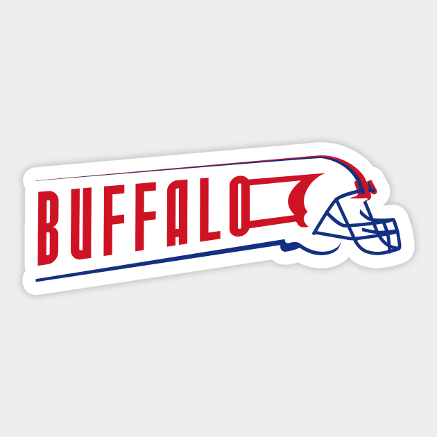 Buffalo Football Team Color Sticker by Toogoo